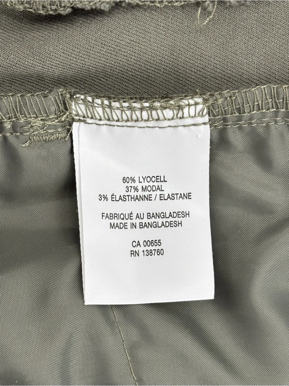 Classic Wide-Leg Pants in Olive - Picture 8 of 9